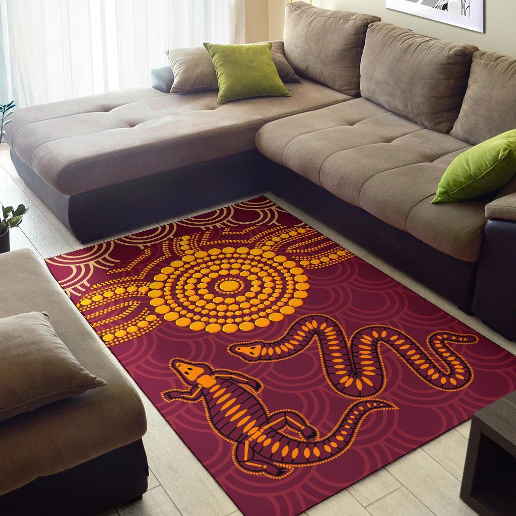 aboriginal-area-rug-aboriginal-snake-and-alligator