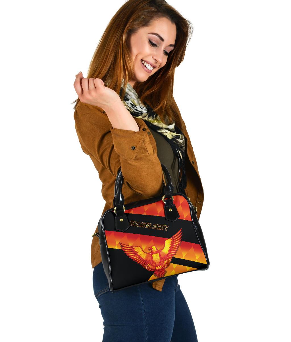 Orange Army Shoulder Handbag Cricket Sporty Style - Vibe Hoodie