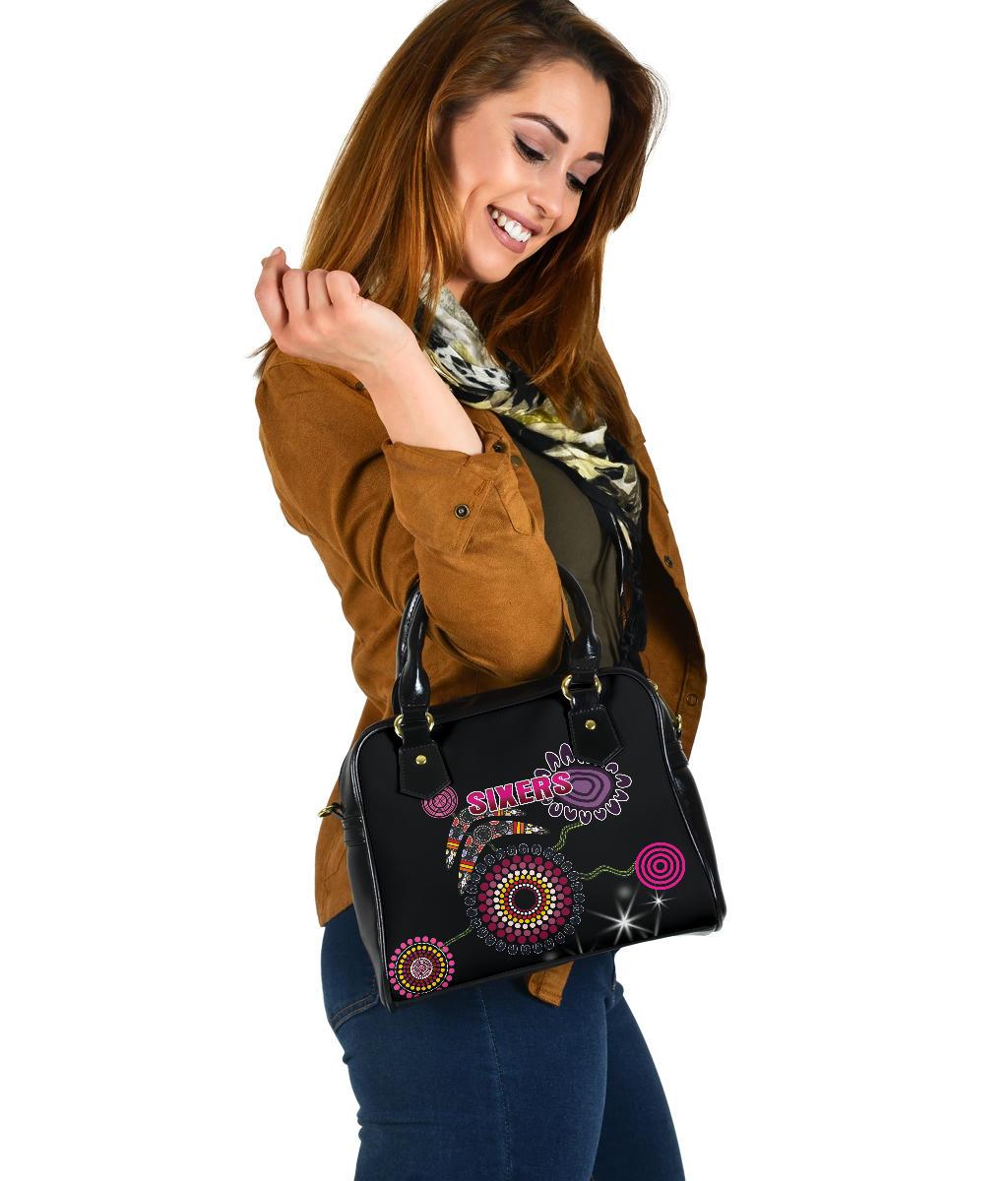 Sydney Shoulder Handbag Sixers Indigenous - Black - Vibe Hoodie