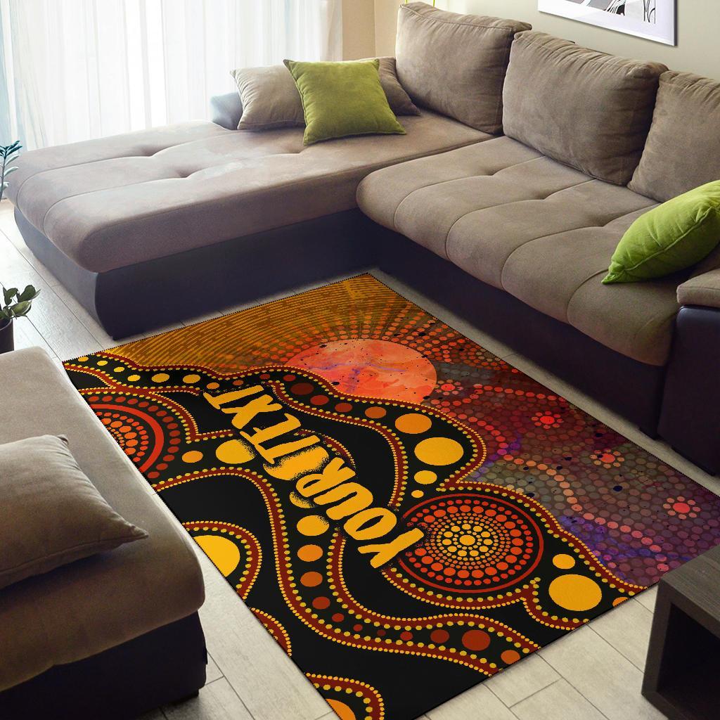 custom-text-aboriginal-area-rug-australia-indigenous-flag-circle-dot-painting-art-golden