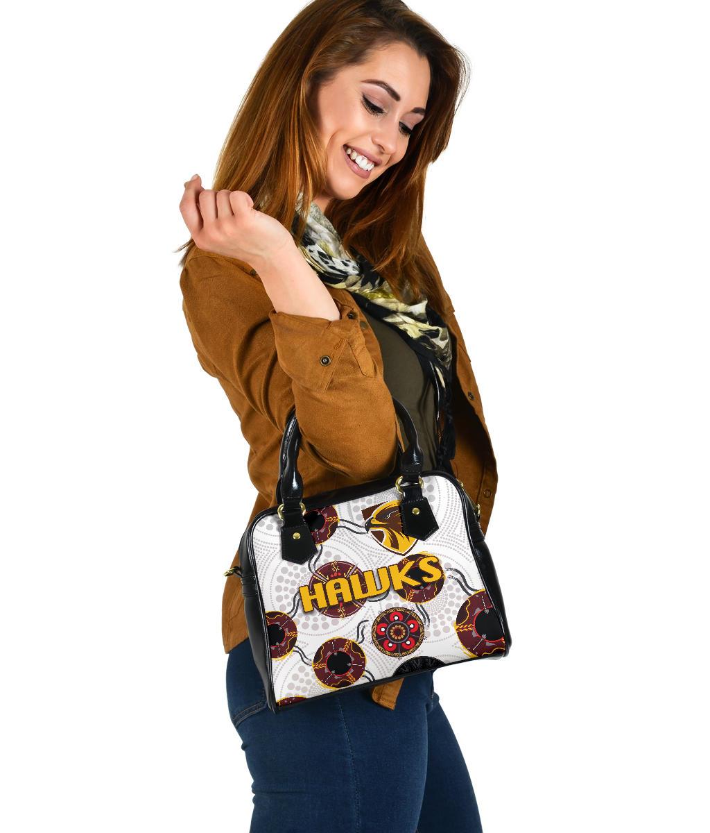 Hawthorn Shoulder Handbag Hawks Indigenous - White - Vibe Hoodie