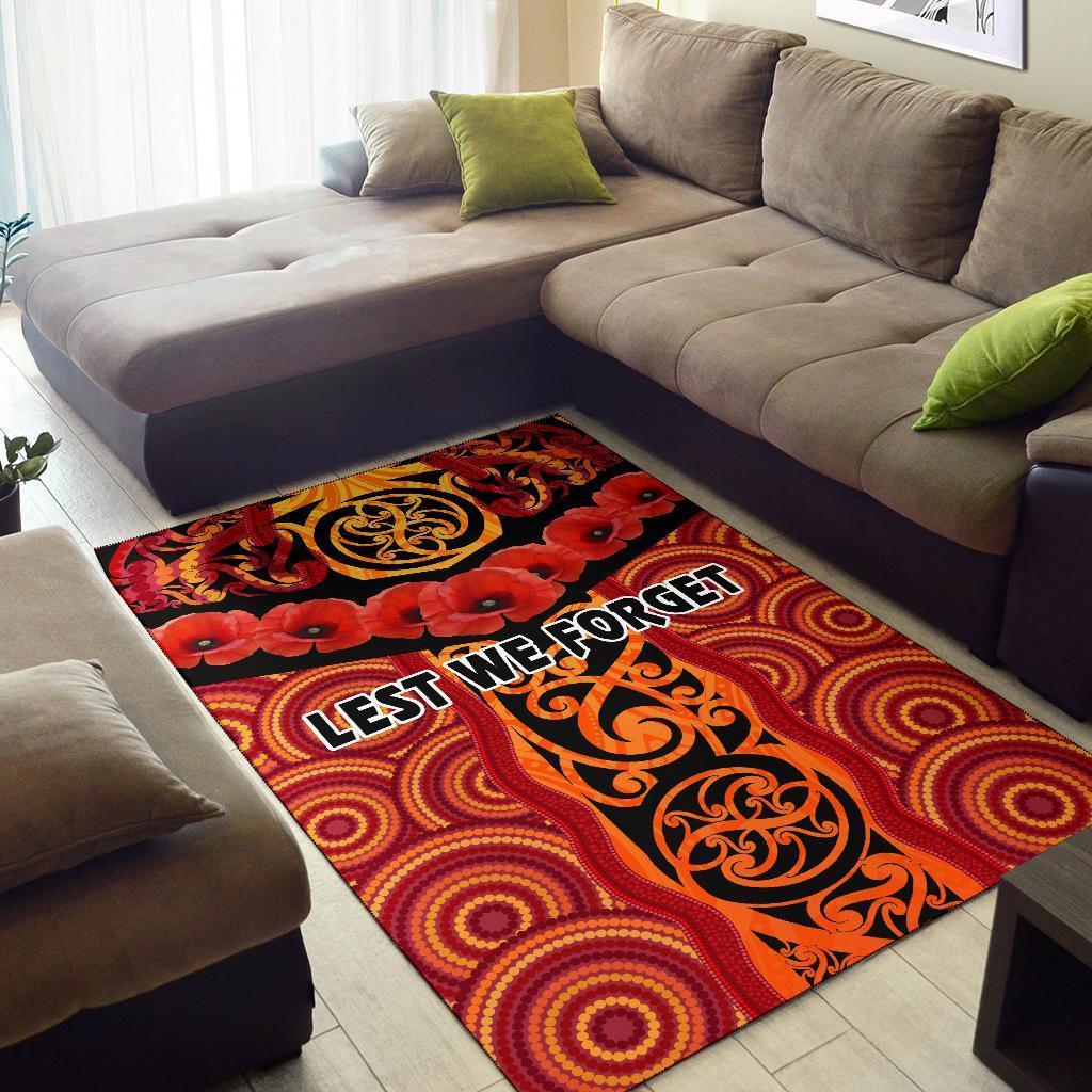 anzac-lest-we-forget-poppy-area-rug-new-zealand-maori-silver-fern-australia-aboriginal