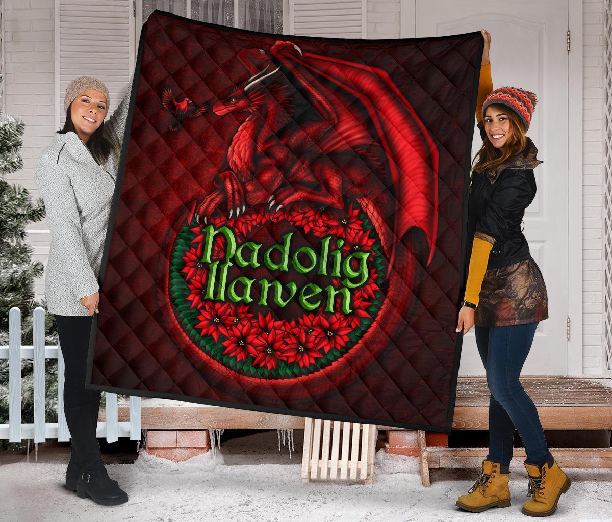 wales-premium-quilt-christmas-dragon