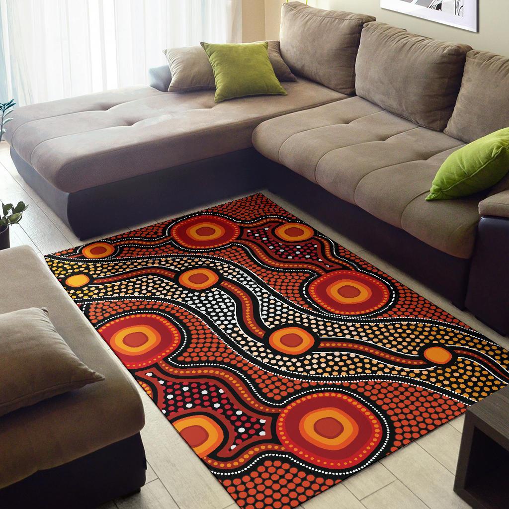 aboriginal-area-rug-landscape-circle-dot-painting-art