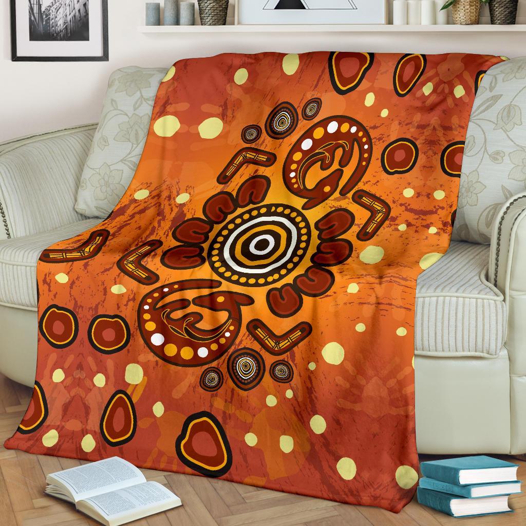 aboriginal-premium-blanket-baby-kangaroo-and-dot-painting-patterns