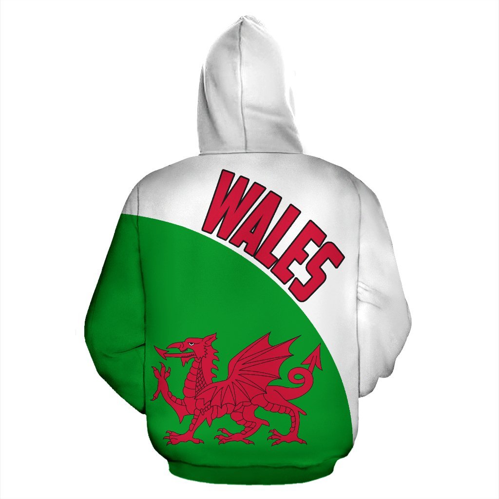 Wales Hoodie Wave Flag Color