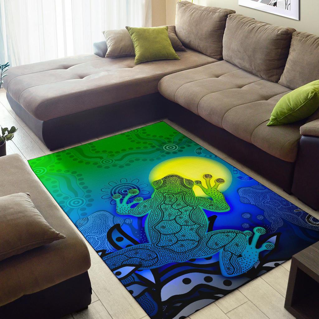 aboriginal-area-rug-indigenous-frog-blue