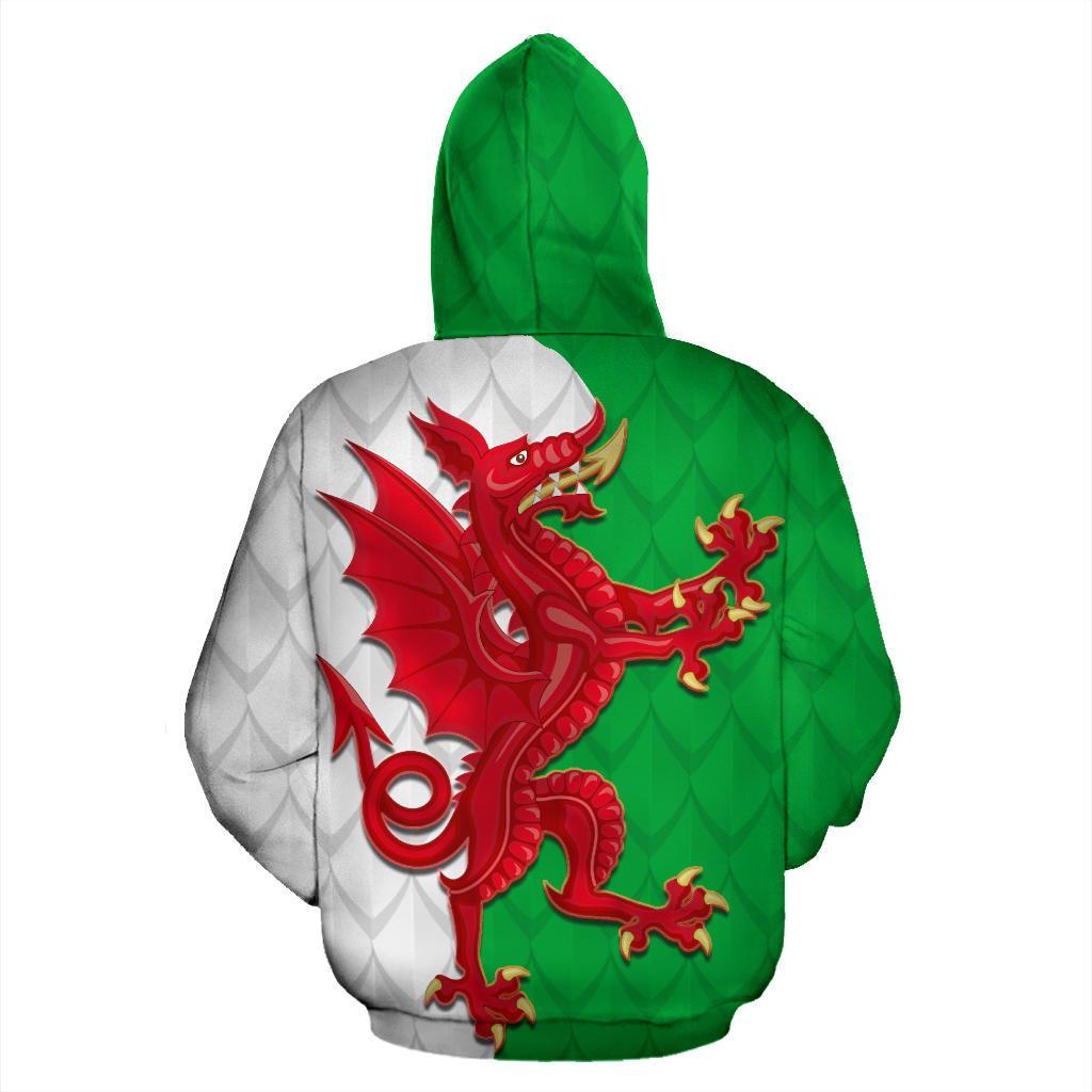 Wales Hoodie Welsh Dragon