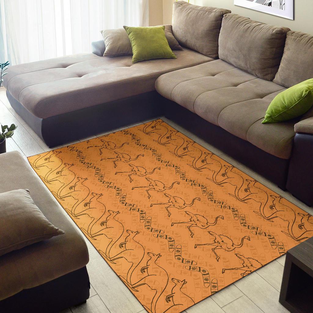 area-rug-ostrich-rug-kangaroo-with-boomerang