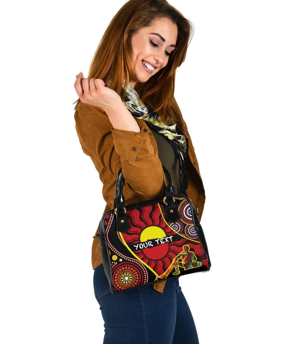 [Custom] Shoulder Handbag - Australia Aboriginal Dots With Didgeridoo - Vibe Hoodie