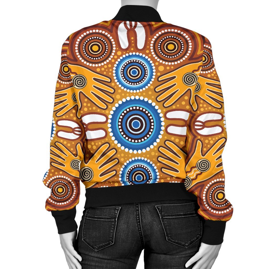 womens-bomber-jackets-aboriginal-family-with-dot-painting-art