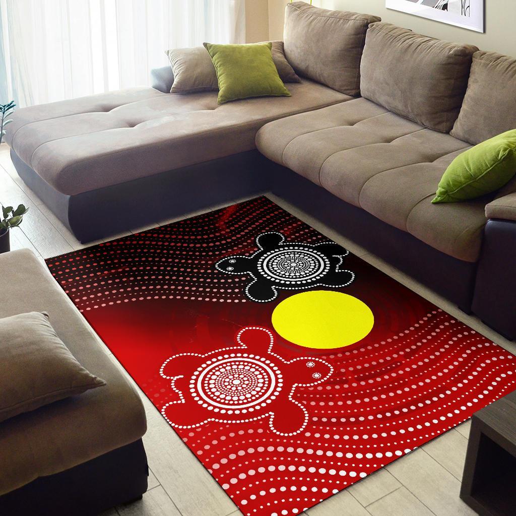 aboriginal-area-rug-indigenous-circle-dot-painting-style