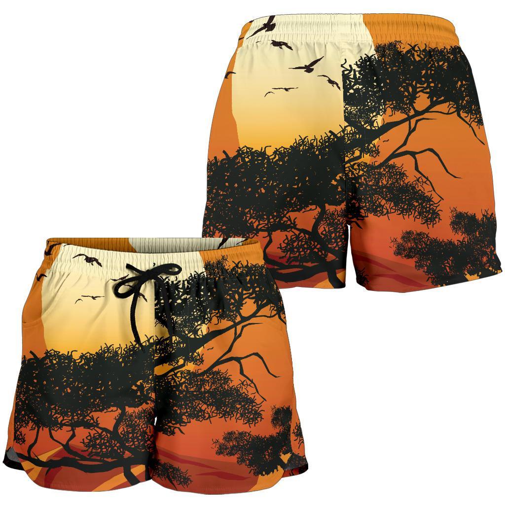 women's Shorts - Sunset And Tree In Australia - Vibe Hoodie