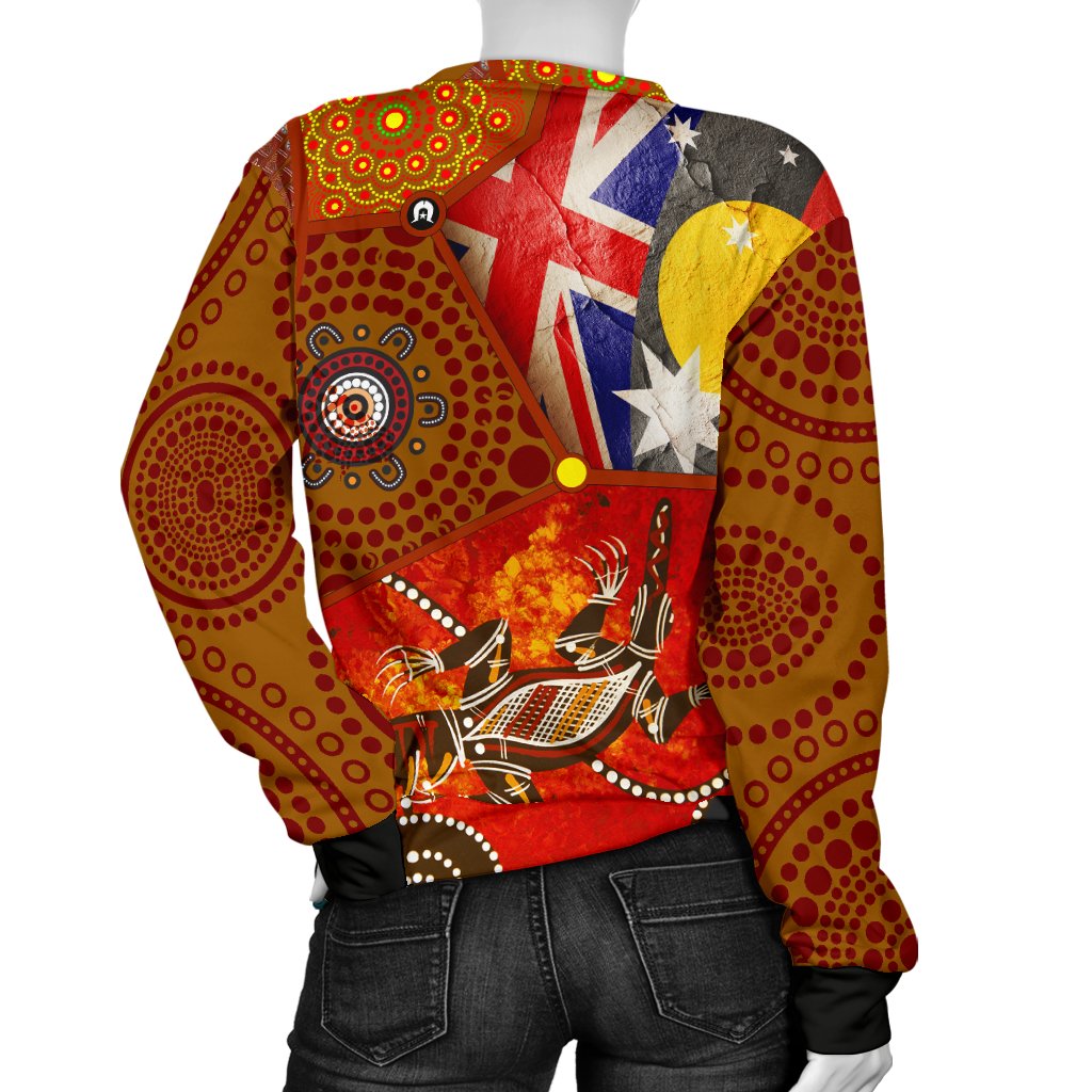 womens-sweaters-aboriginal-dot-painting-flags-crocodile