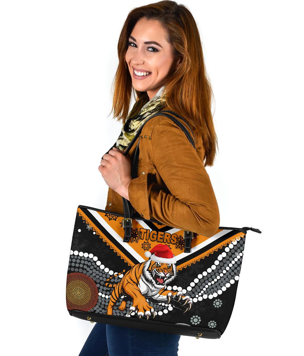 wests-christmas-large-leather-tote-bag-tigers-indigenous