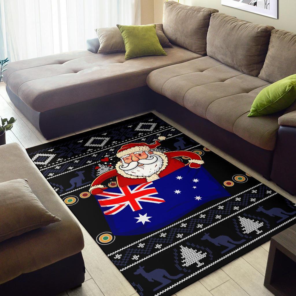 christmas-area-rug-australia-santa-claus-hold-the-flag-black