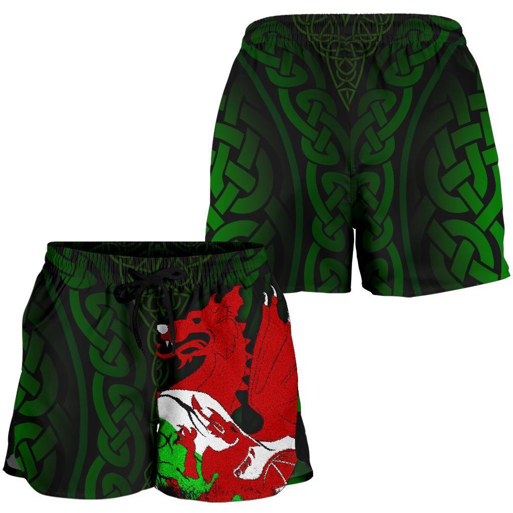 Wales Women'S Shorts - Cymru Dragon - Vibe Hoodie