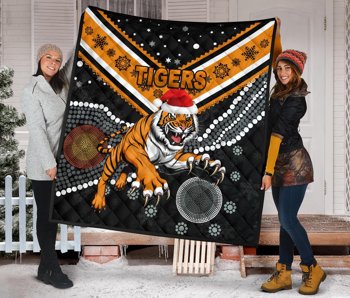 wests-christmas-premium-quilt-tigers-indigenous