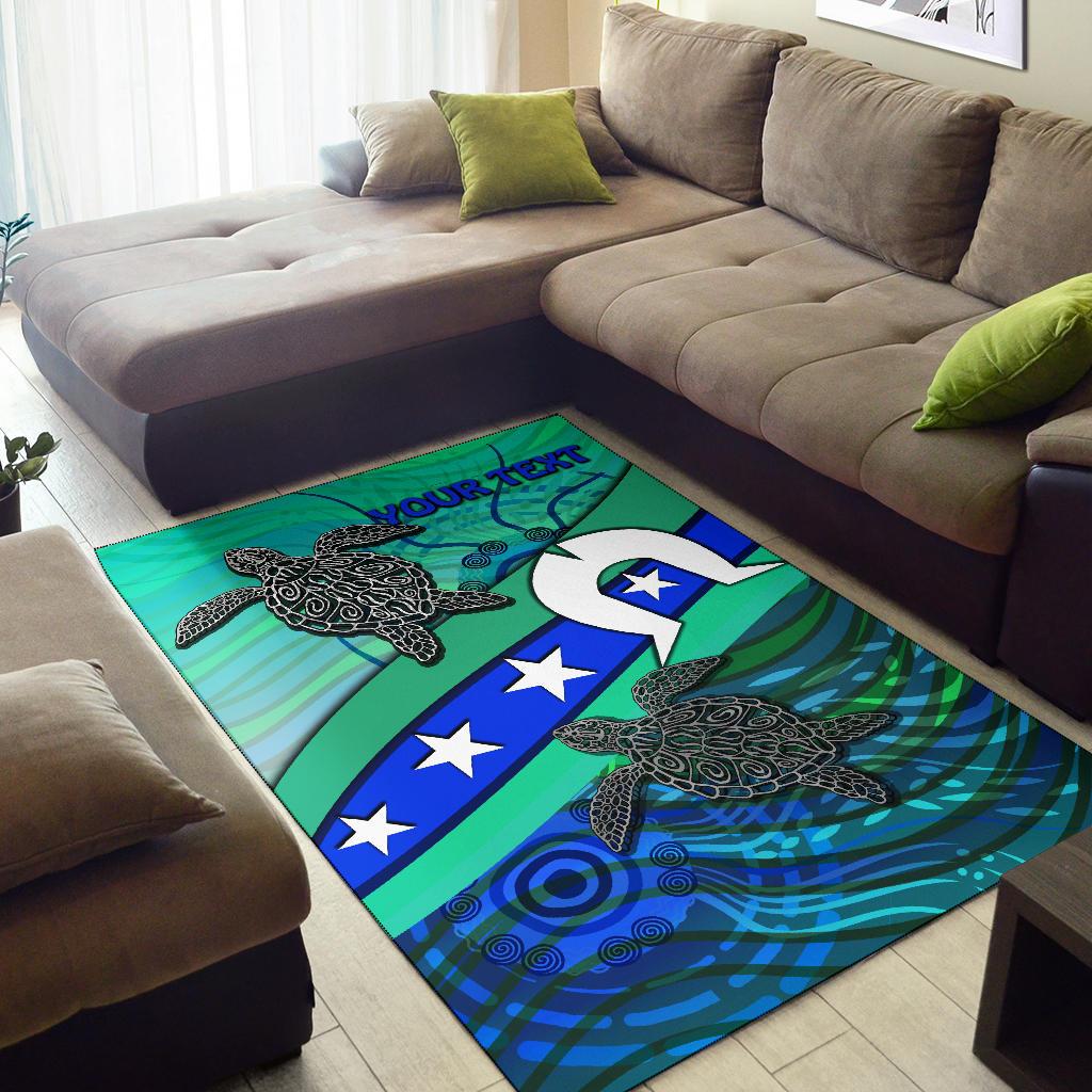 personalised-area-rug-torres-strait-flag-and-turtle