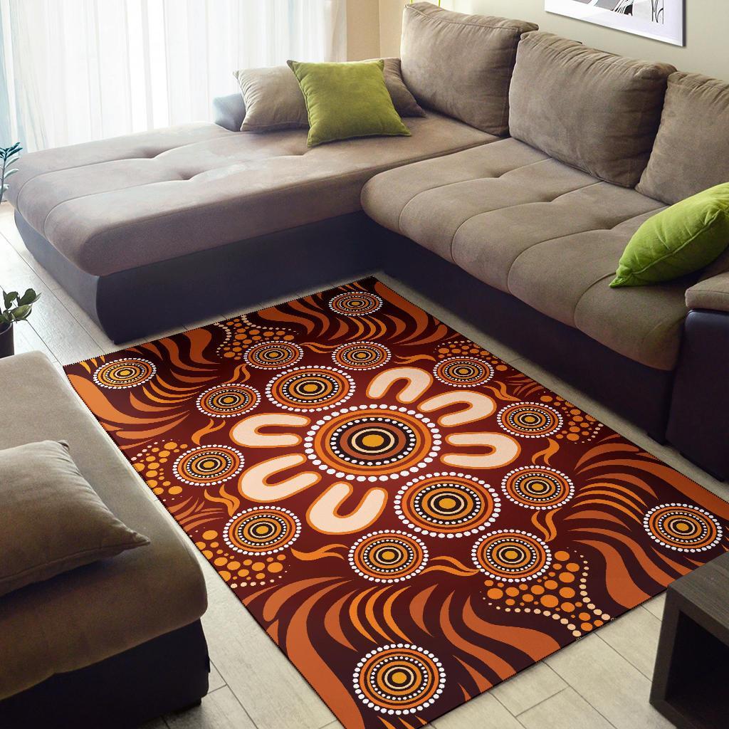 aboriginal-area-rug-circle-flowers-patterns-ver02