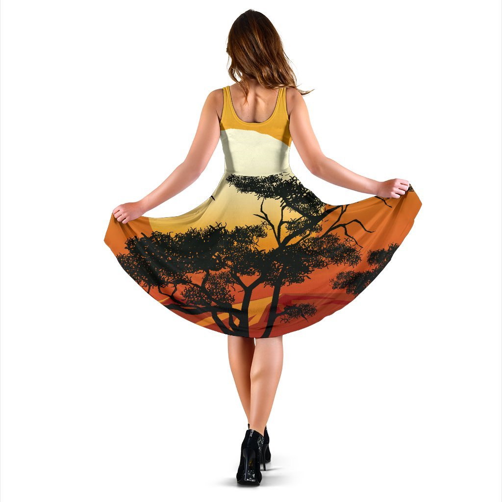 Women's Dress - Sunset And Tree In Australia - Vibe Hoodie