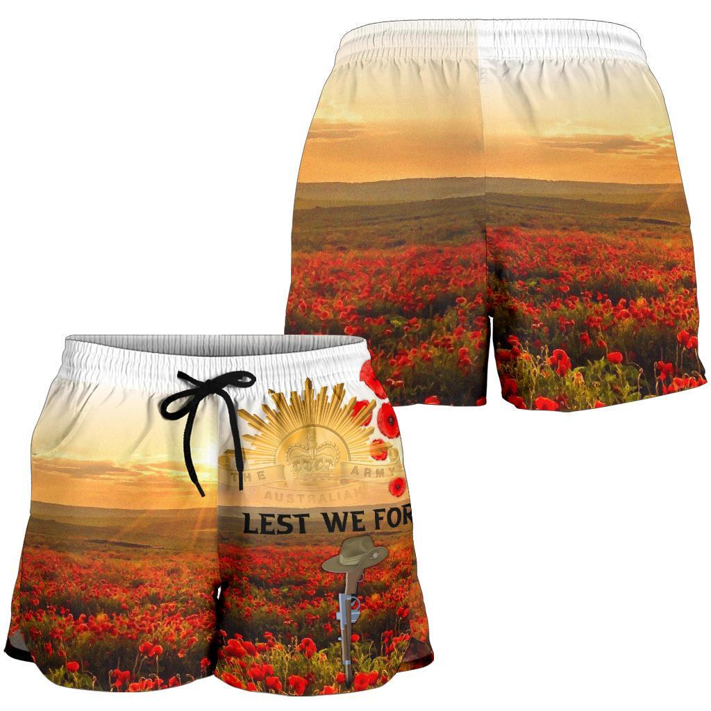 Anzac Day 2021 All Over Print Women's Shorts - We Will Remember Them - Vibe Hoodie