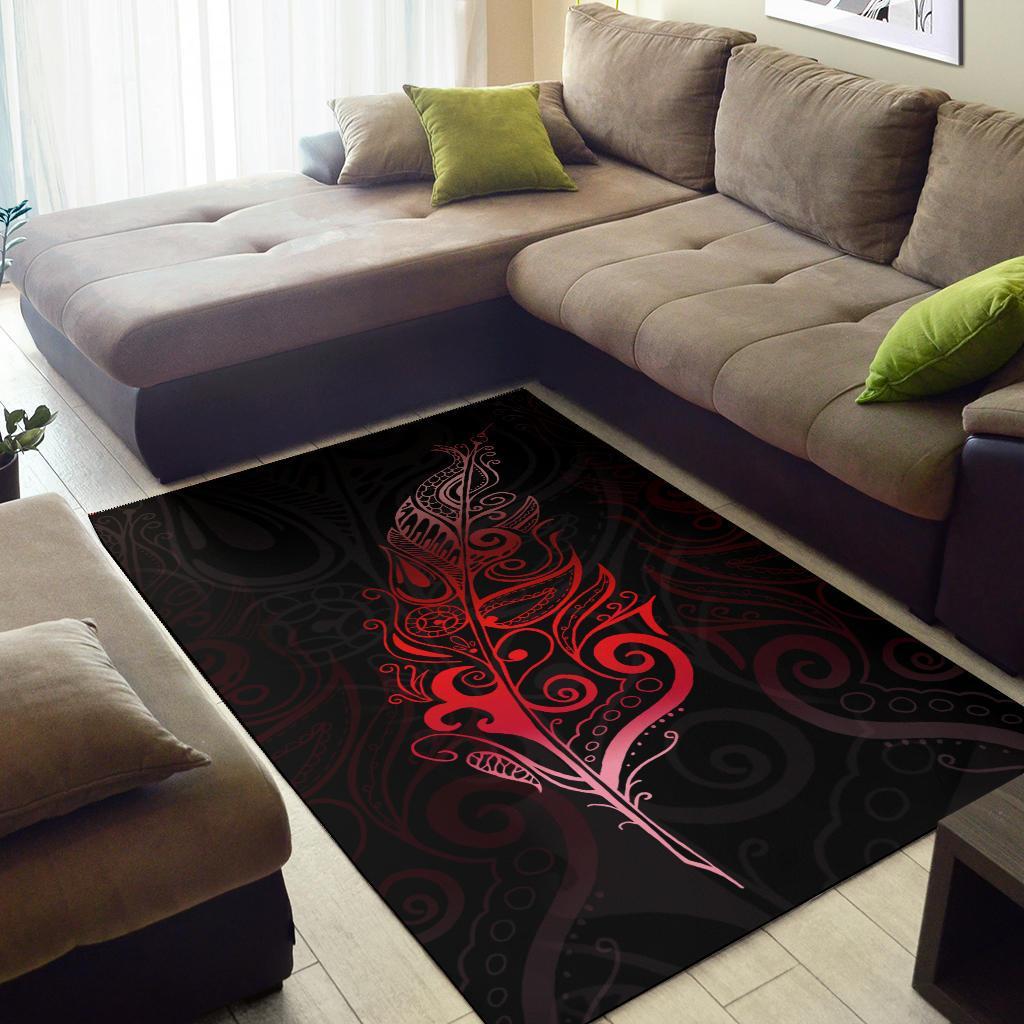 light-silver-fern-area-rug-red