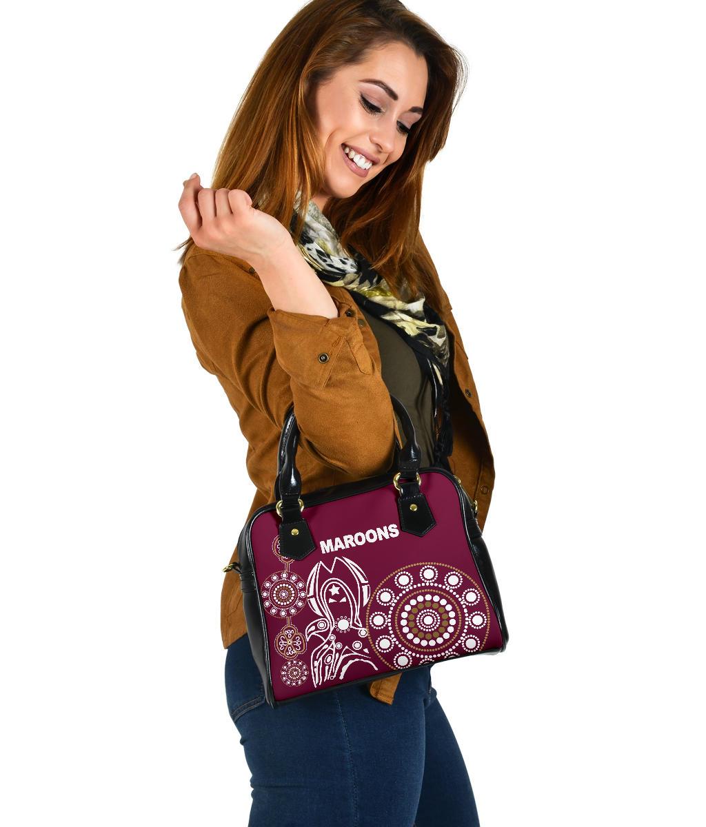 Queensland Shoulder Handbag Maroons Simple Indigenous - Vibe Hoodie