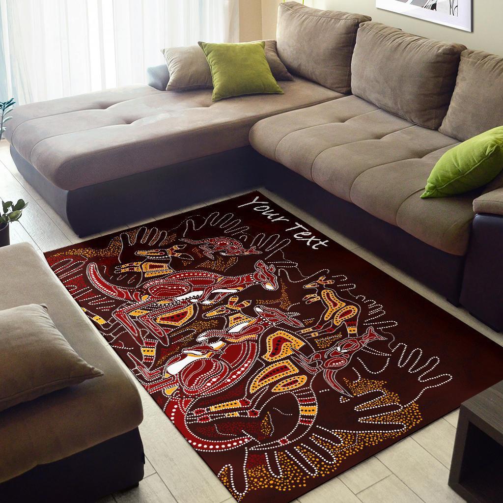 custom-aboriginal-area-rug-kangaroo-family-with-hand-art