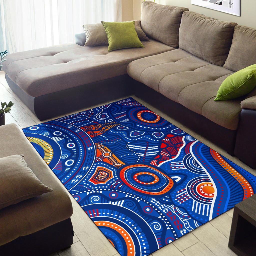 aboriginal-area-rug-indigenous-footprint-patterns-blue-color