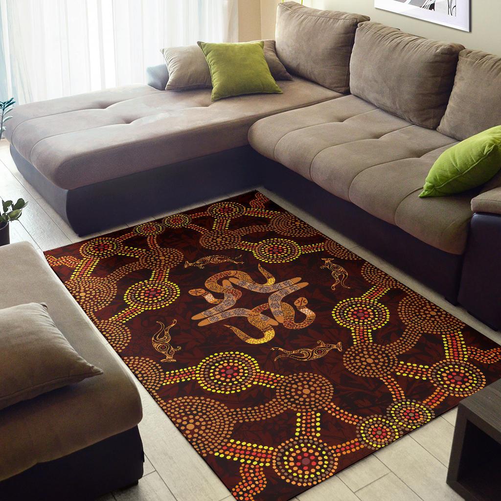 aboriginal-area-rug-snakes-boomerang-and-kangaroo