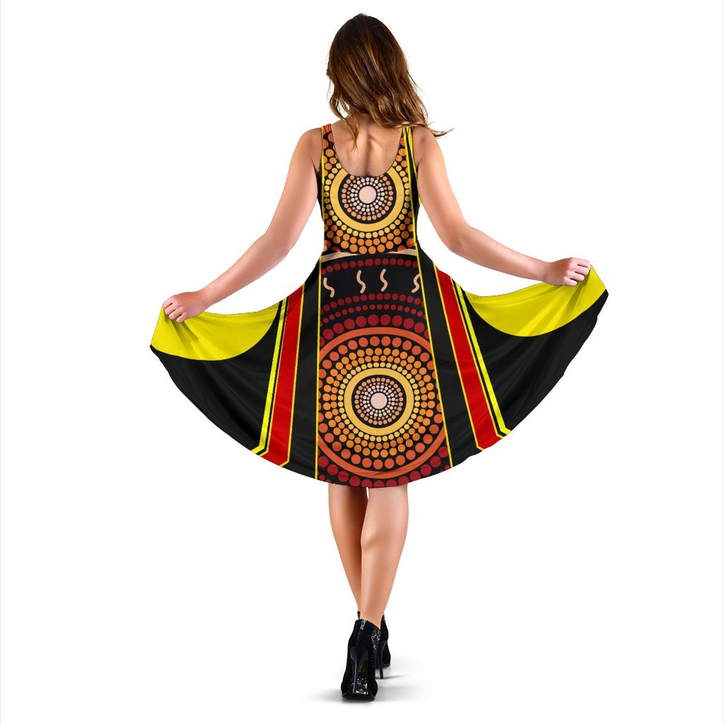 Women's Dress - Aboriginal With Dot Painting Art - Vibe Hoodie