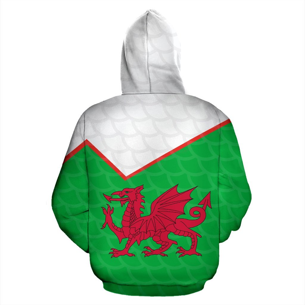 Wales Rugby Dragon With Daffodil Hoodie