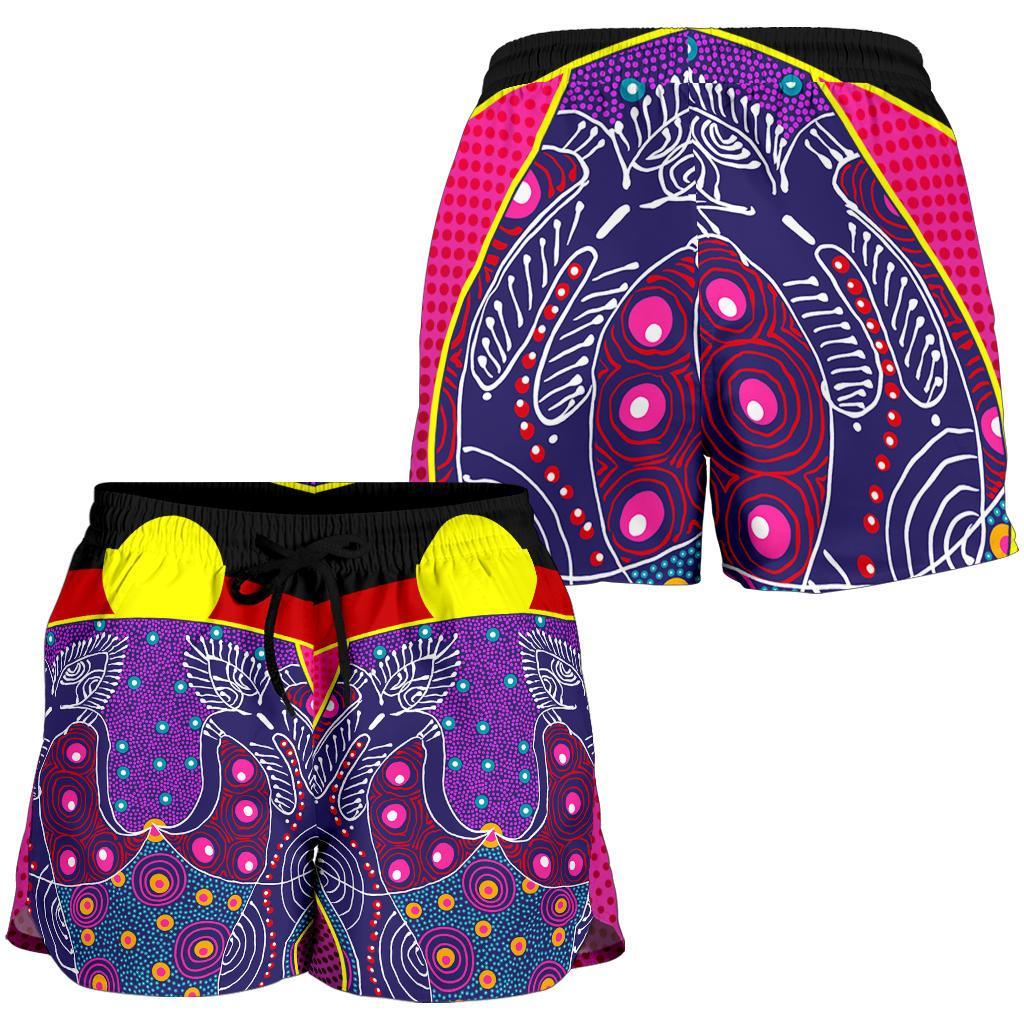 Women's Short - Aboriginal Sublimation Dot Pattern Style (Violet) - Vibe Hoodie