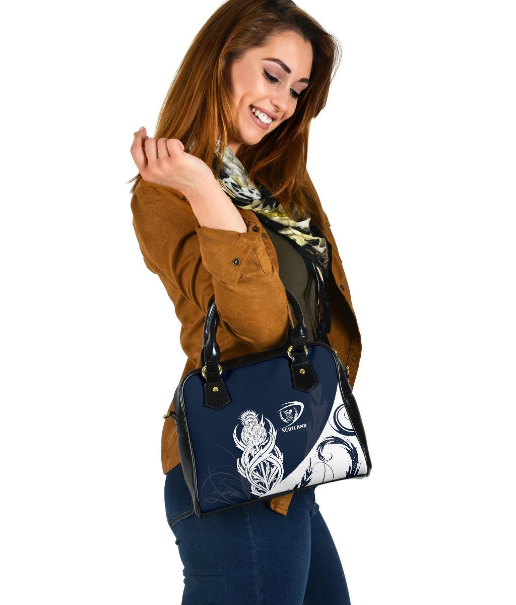 Scottish Rugby Shoulder Handbag Thistle Vibes - Navy - Vibe Hoodie