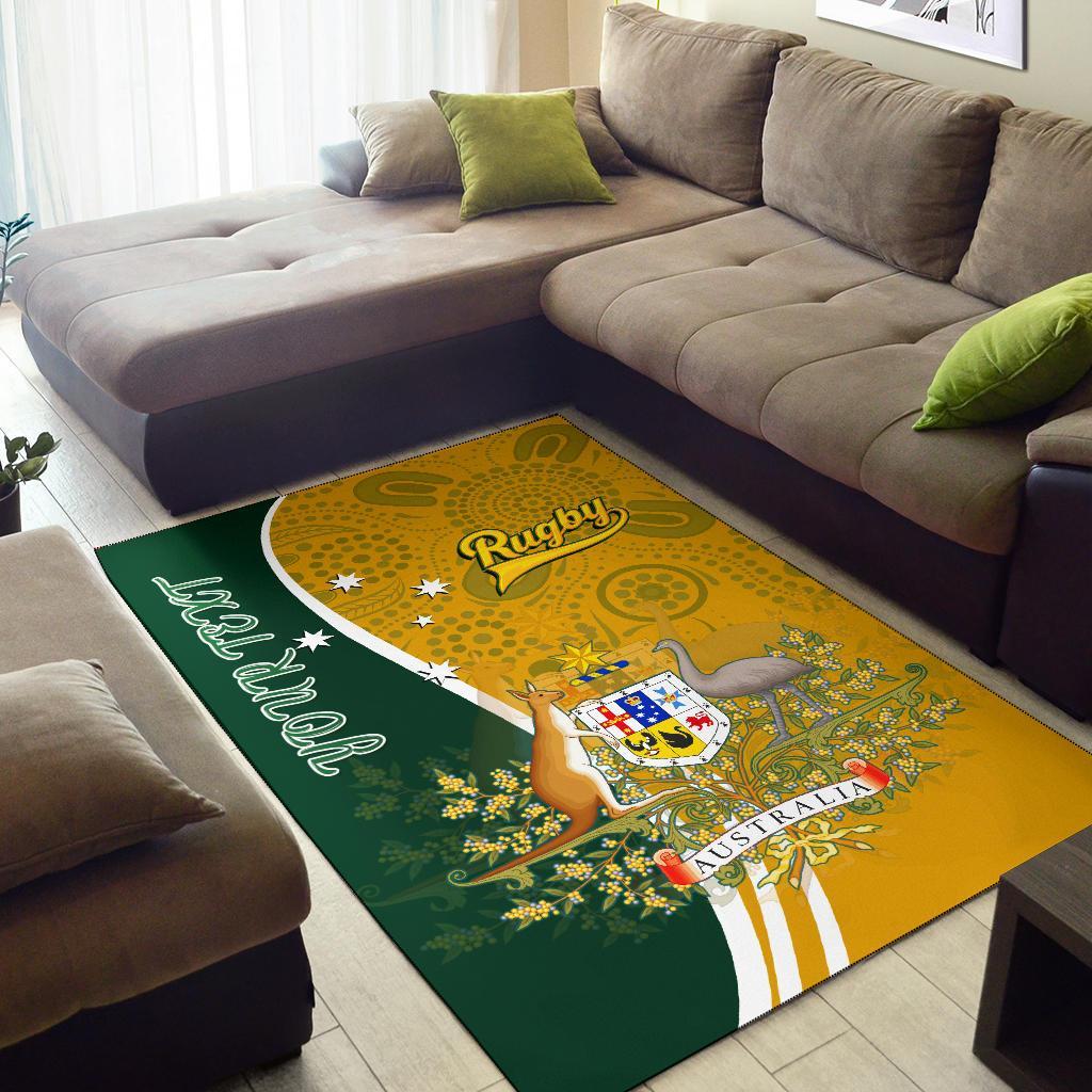 personalised-area-rug-australia-coat-of-arm-in-rugby-style