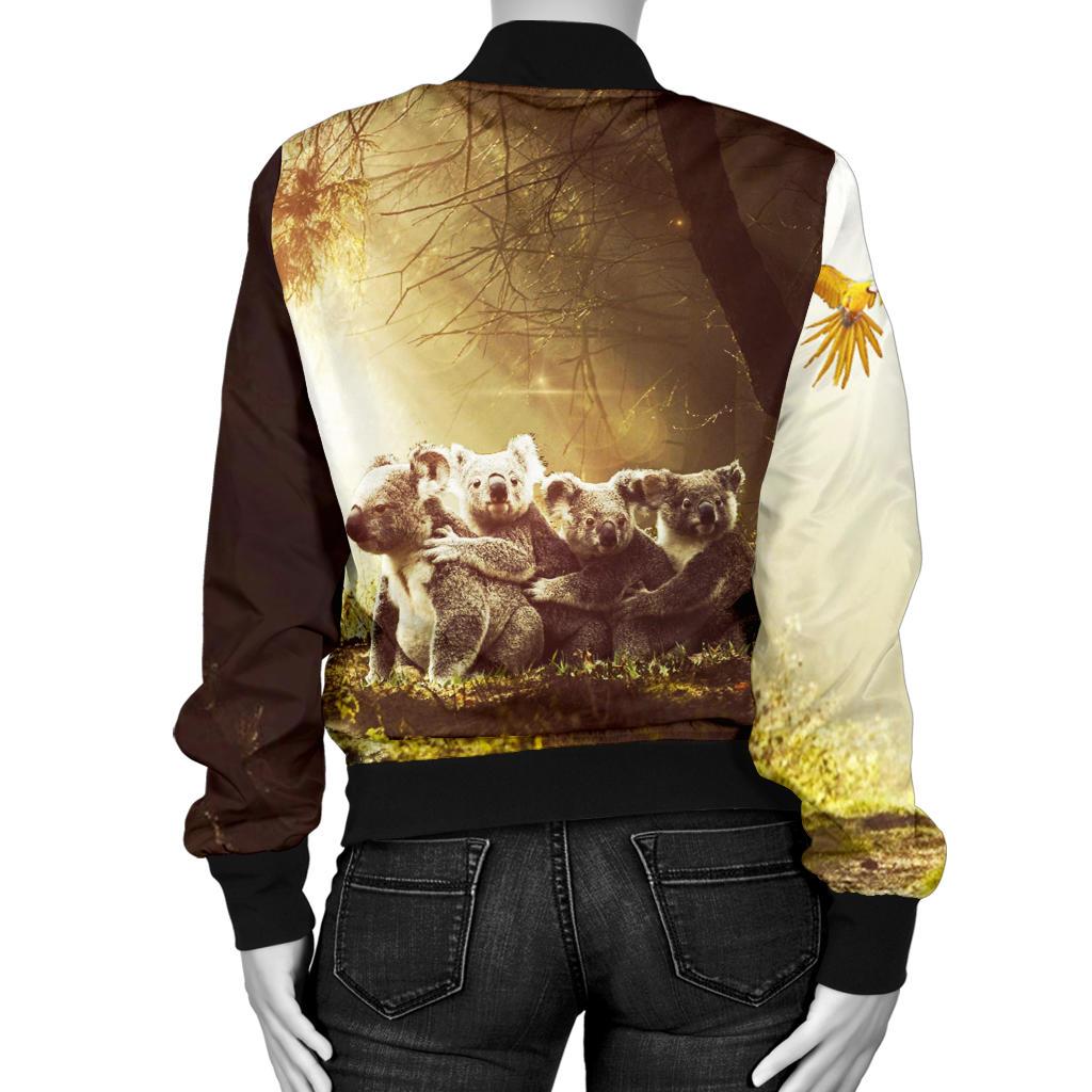 womens-bomber-jacket-koala-family-landscape-art