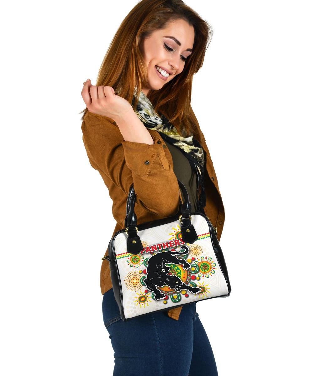 Penrith Shoulder Handbag Indigenous Panthers - White - Vibe Hoodie