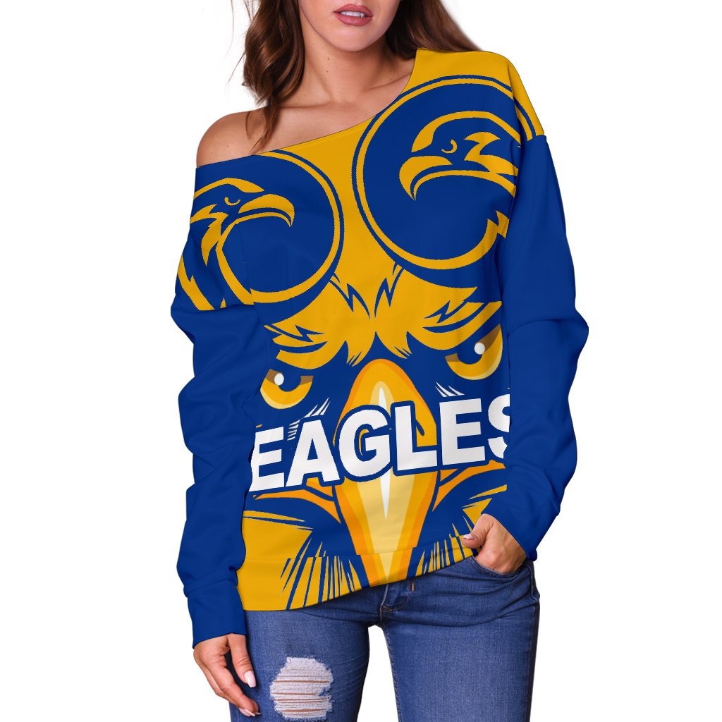 West Coast Eagles Women Off Shoulder Sweater Special Style - Vibe Hoodie