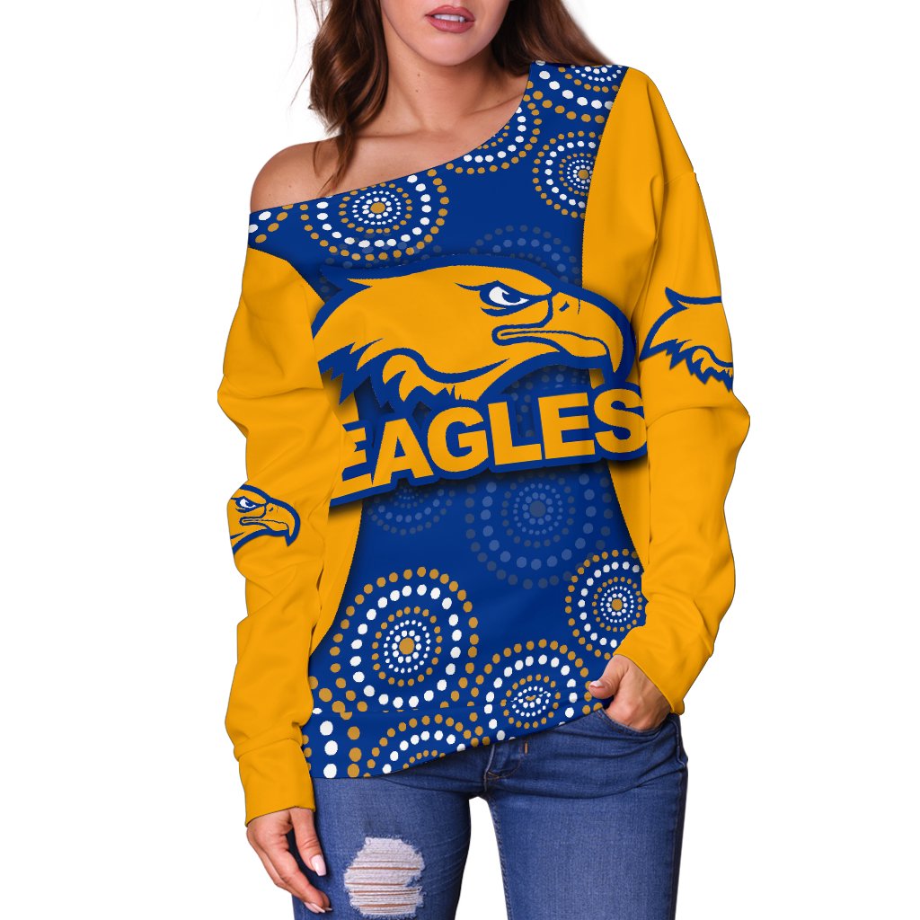 West Coast Eagles Women's Off Shoulder Sweater Special Aboriginal Style - Vibe Hoodie