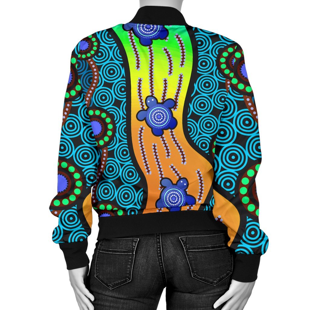 womens-bomber-jacket-aboriginal-turtle