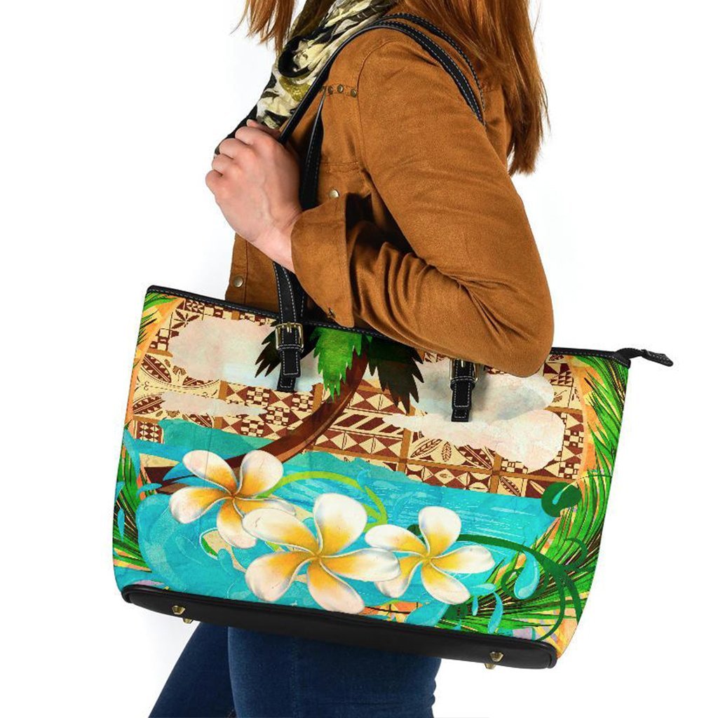 sunny-tropical-plumeria-large-leather-tote-bag