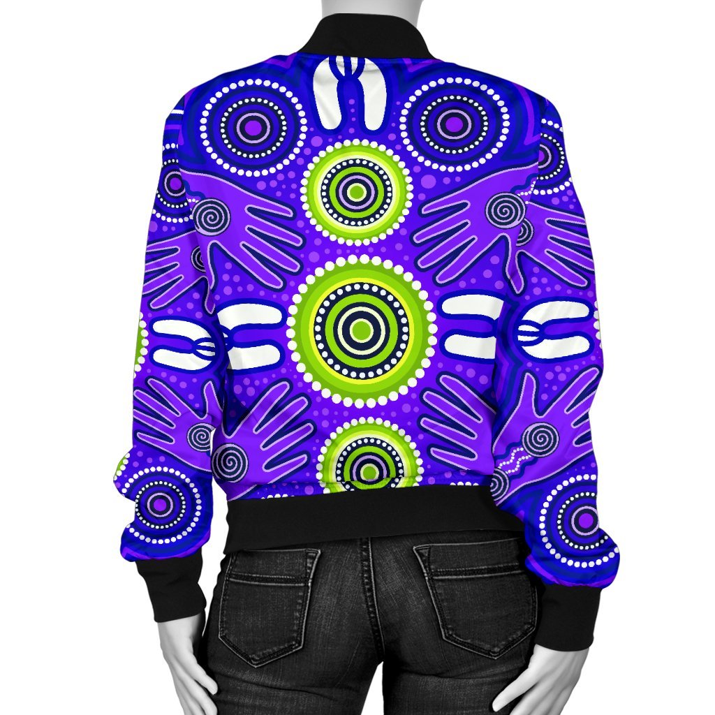 womens-bomber-jackets-aboriginal-family-with-dot-painting-art-1