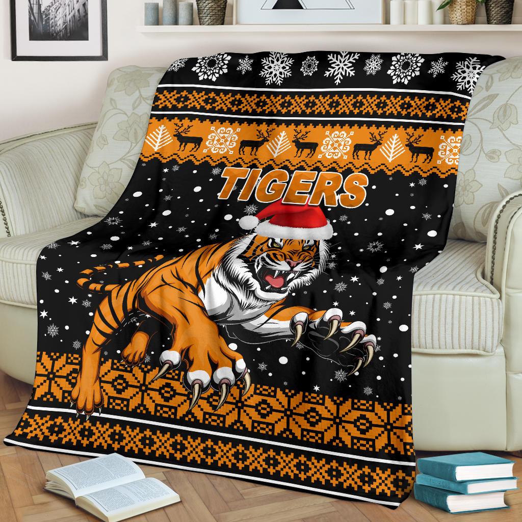 wests-christmas-premium-blanket-tigers-unique-vibes-black