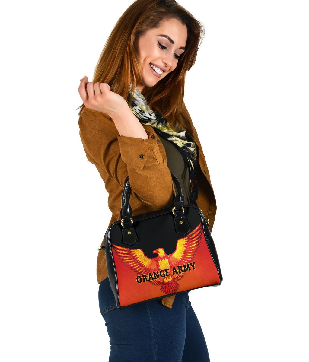 Orange Army Shoulder Handbag Cricket Sporty Style - Vibe Hoodie