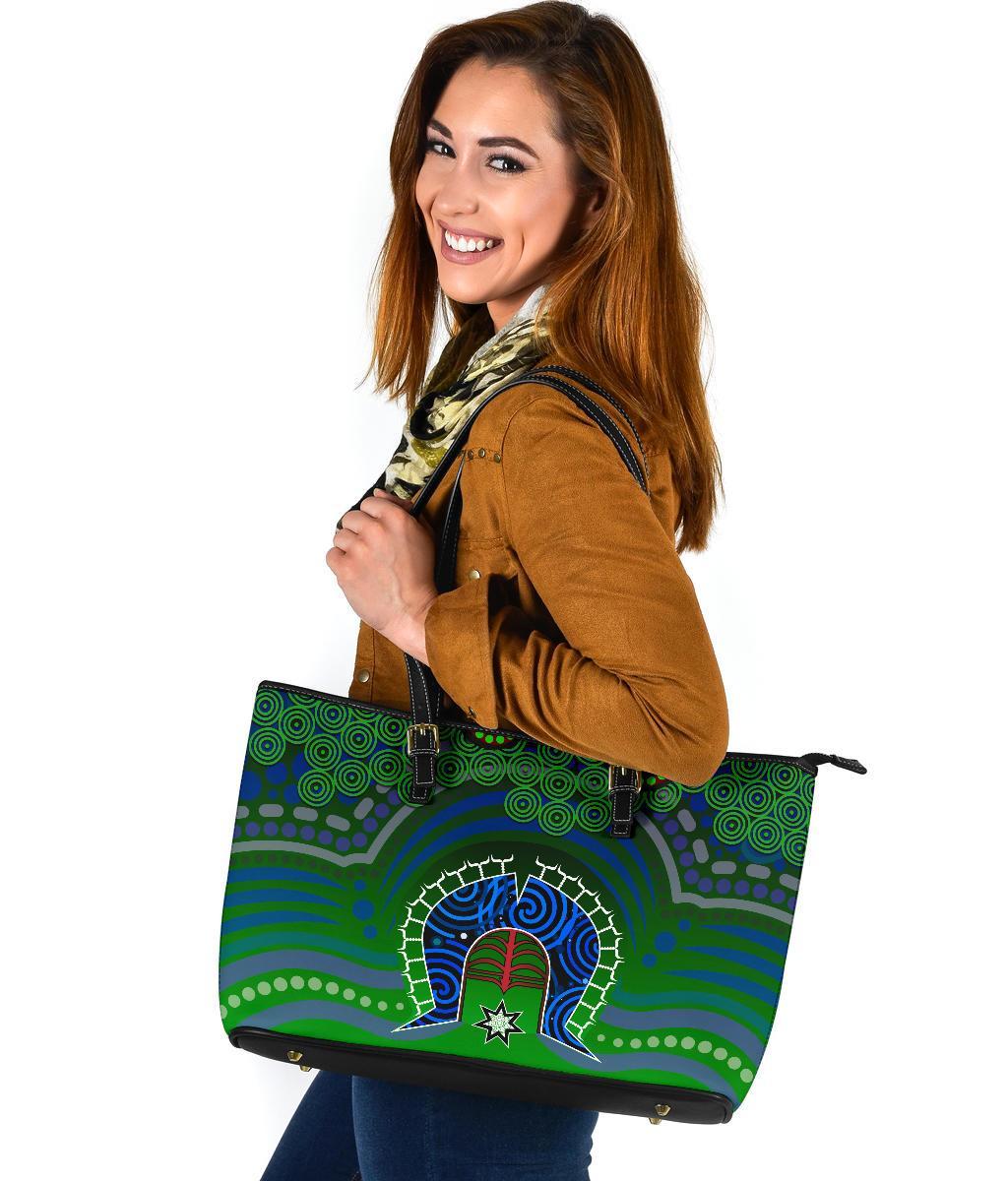 torres-strait-large-leather-tote-bag-dhari-and-dot-patterns