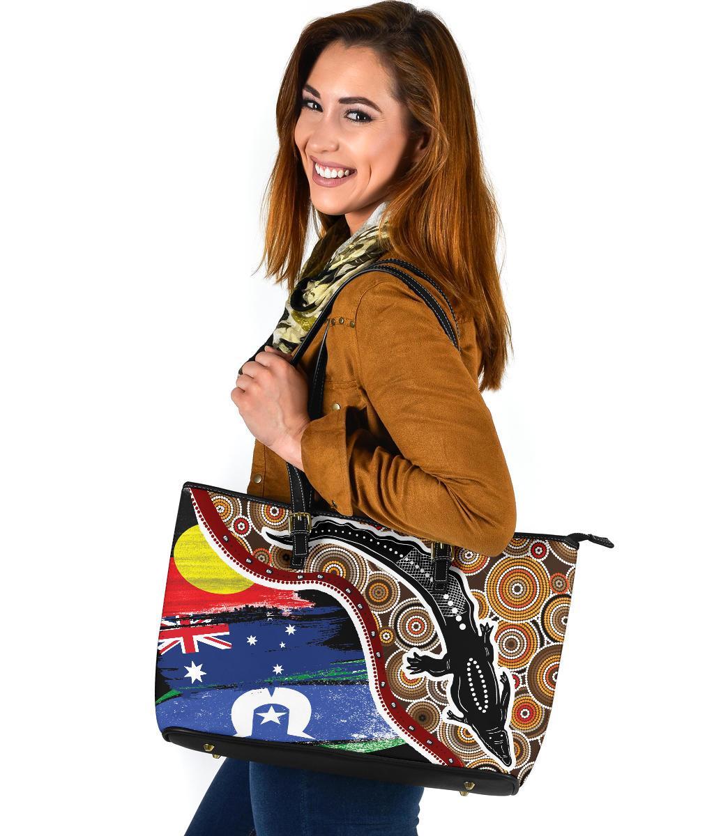 large-leather-tote-bag-australian-aboriginal-crocodile-with-naidoc-flags