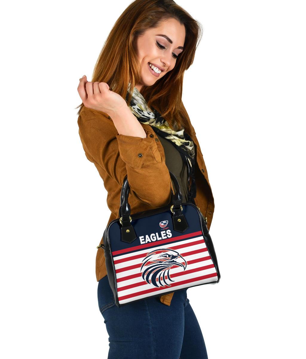 USA Rugby Shoulder Handbag Eagles Simple Style - Navy - Vibe Hoodie