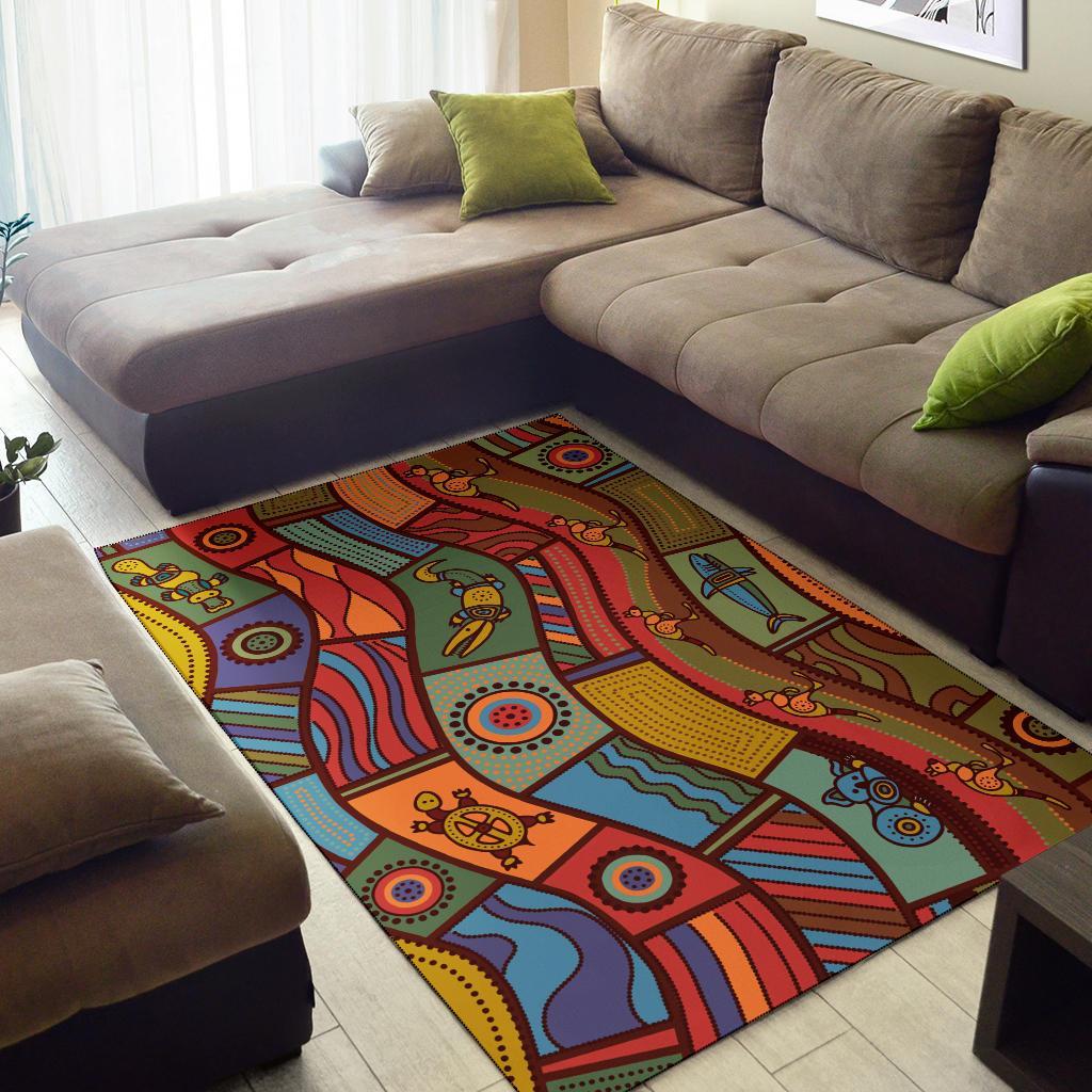 area-rug-aboriginal-art-with-animals