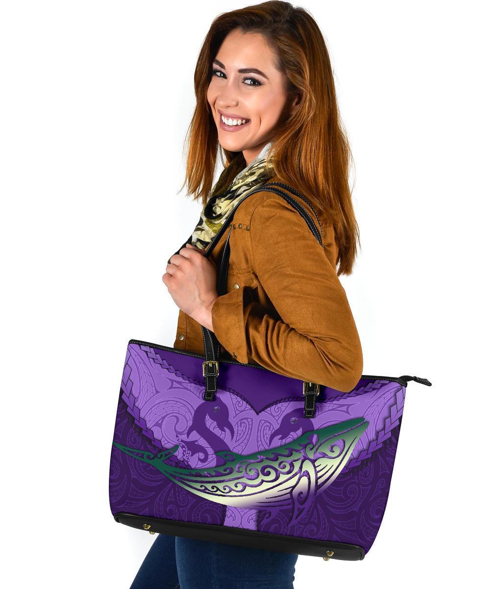 maori-manaia-whales-gods-of-the-sea-leather-tote-bag-purple